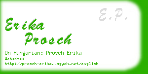 erika prosch business card